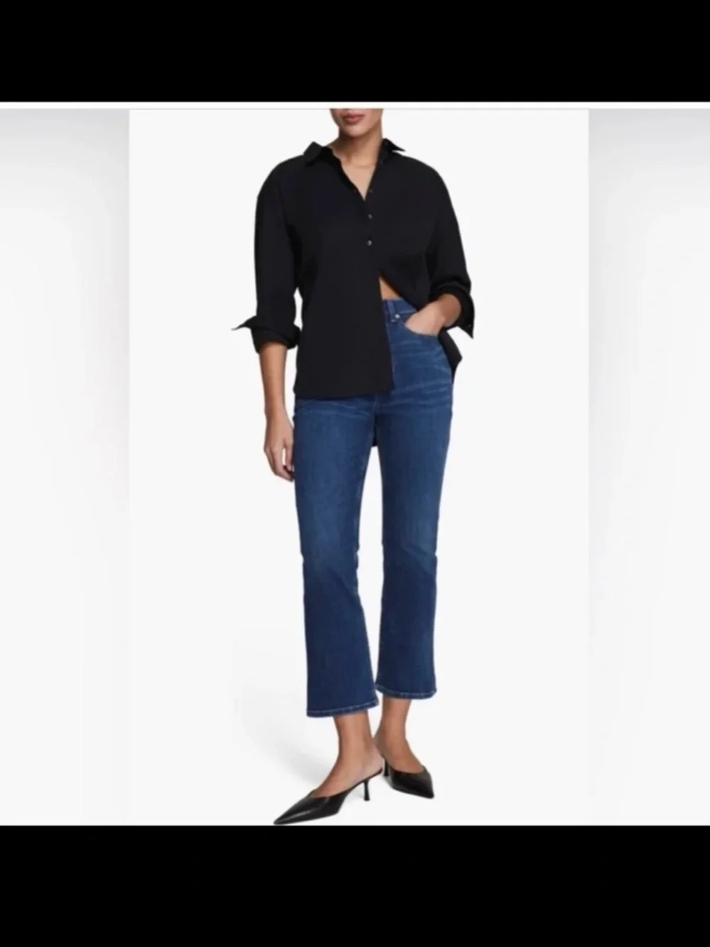 NWT SPANX SPANXsculpt ReDefine High Waist Crop Kick Flare Jeans Size 20 - Picture 3 of 12